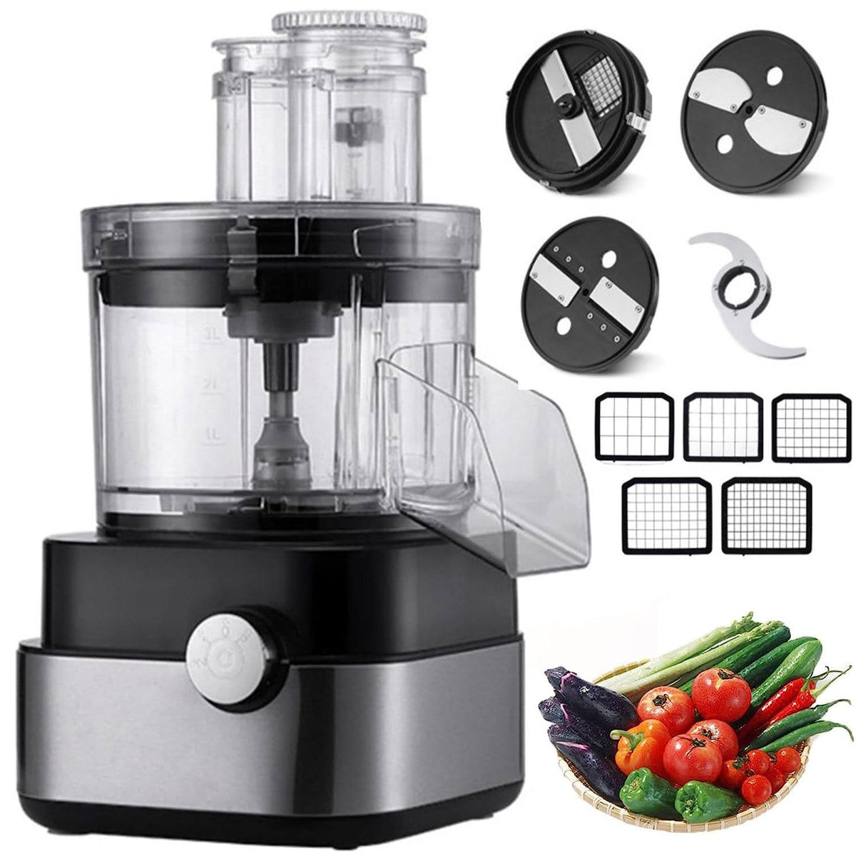 600W 4 in 1 Electric Vegetable Dicer with Dicing Molds R599