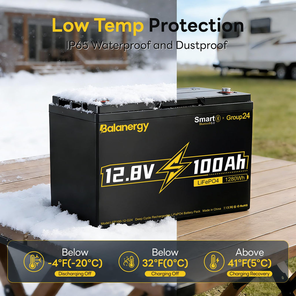 12V 100Ah LiFePO4 Lithium Battery with 100A BMS M242
