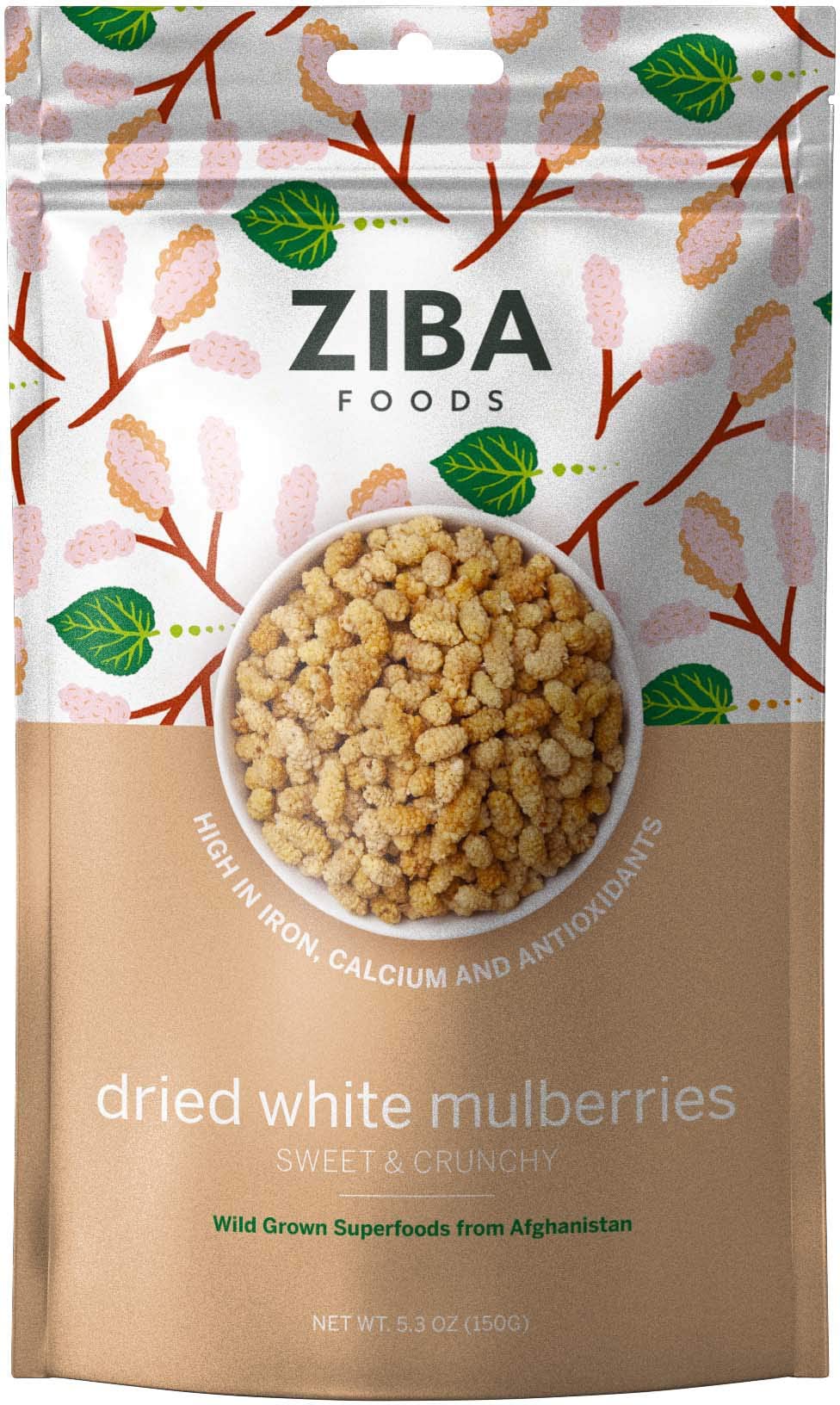 White Dried Mulberries 5.3oz C5564