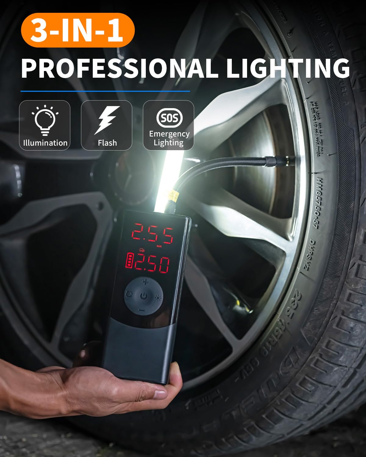 Portable Air Compressor 150 PSI with LED Light X1586
