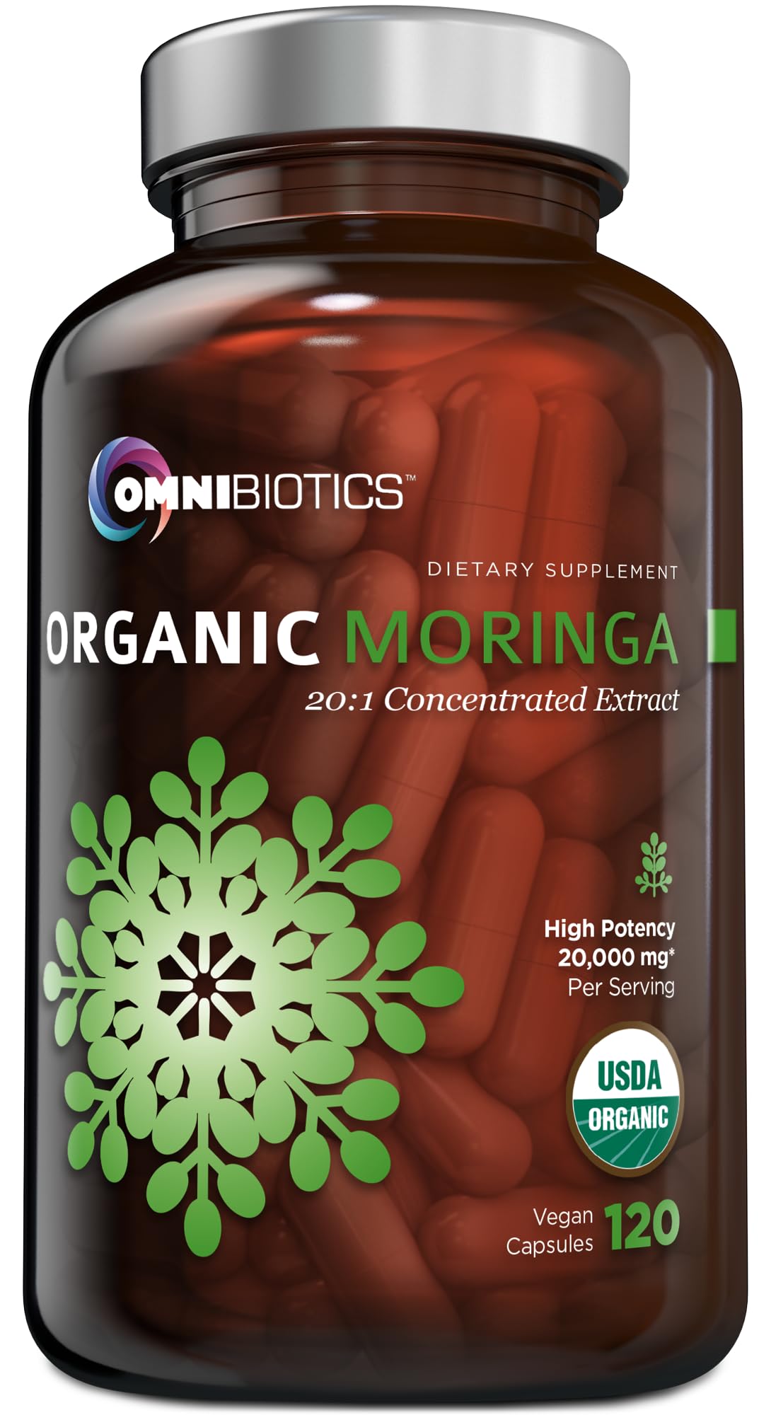 Organic Moringa 1000mg 120 Vegan Capsules V970