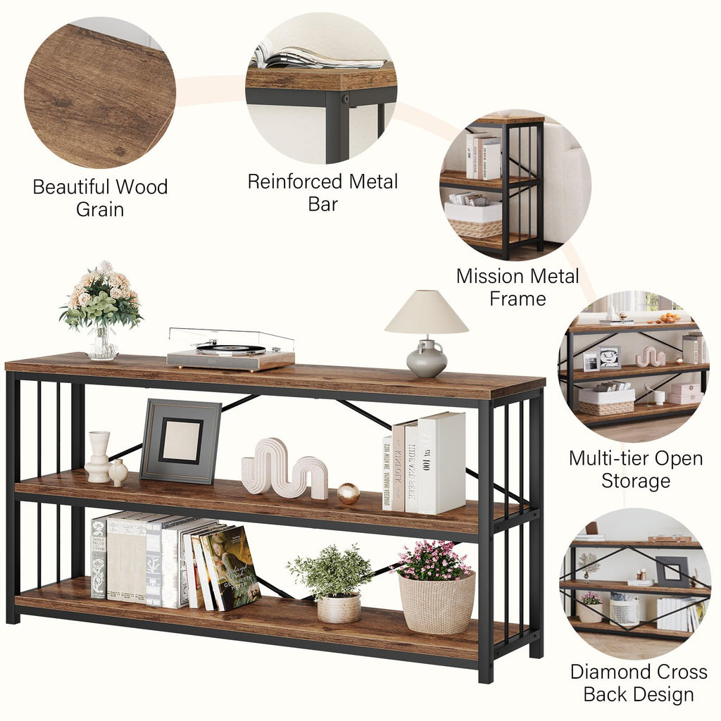 70 Inch Rustic Brown Console Table Z567867