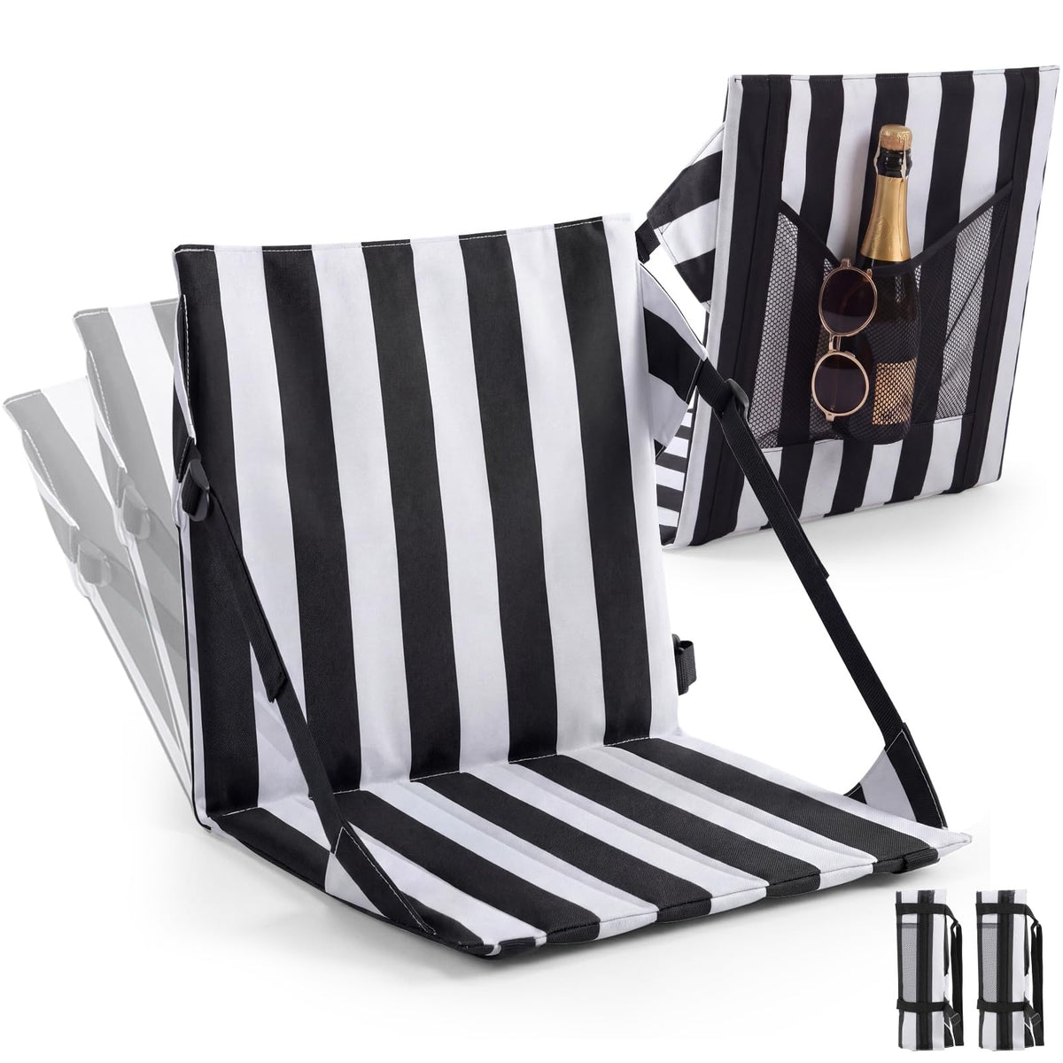 2 Pcs Foldable Stadium Bleacher Seat Z54945