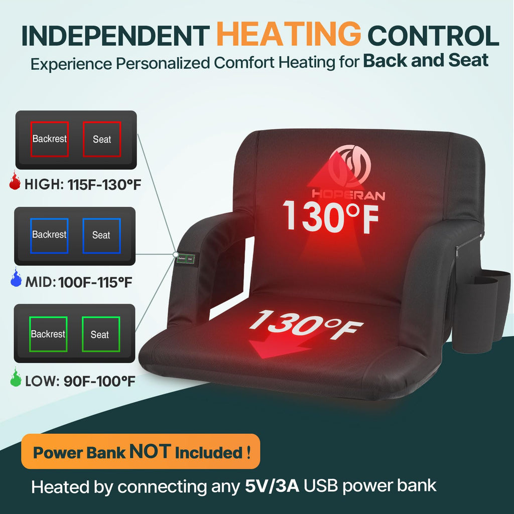 Heated Stadium Seats with Back Support X166864