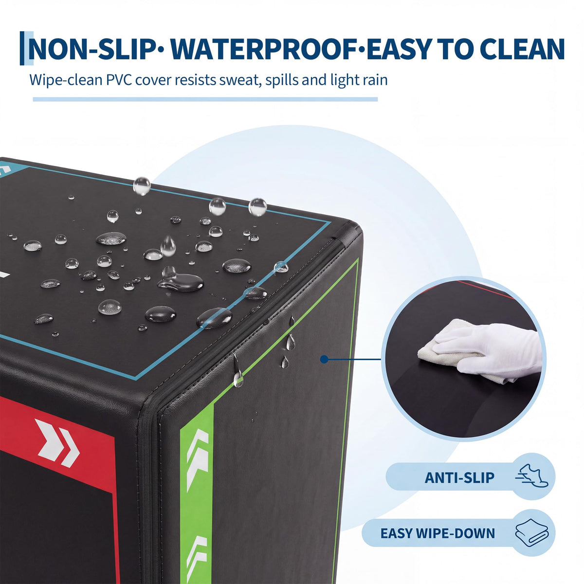 3 in 1 Plyometric Jump Box with Non-Slip Surface J7448