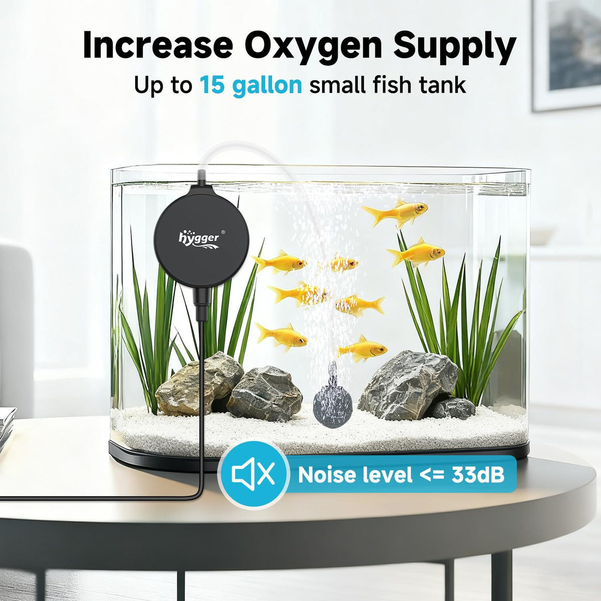 1.5 Watt Mini Aquarium Air Pump with Air Stone Tubing K70768