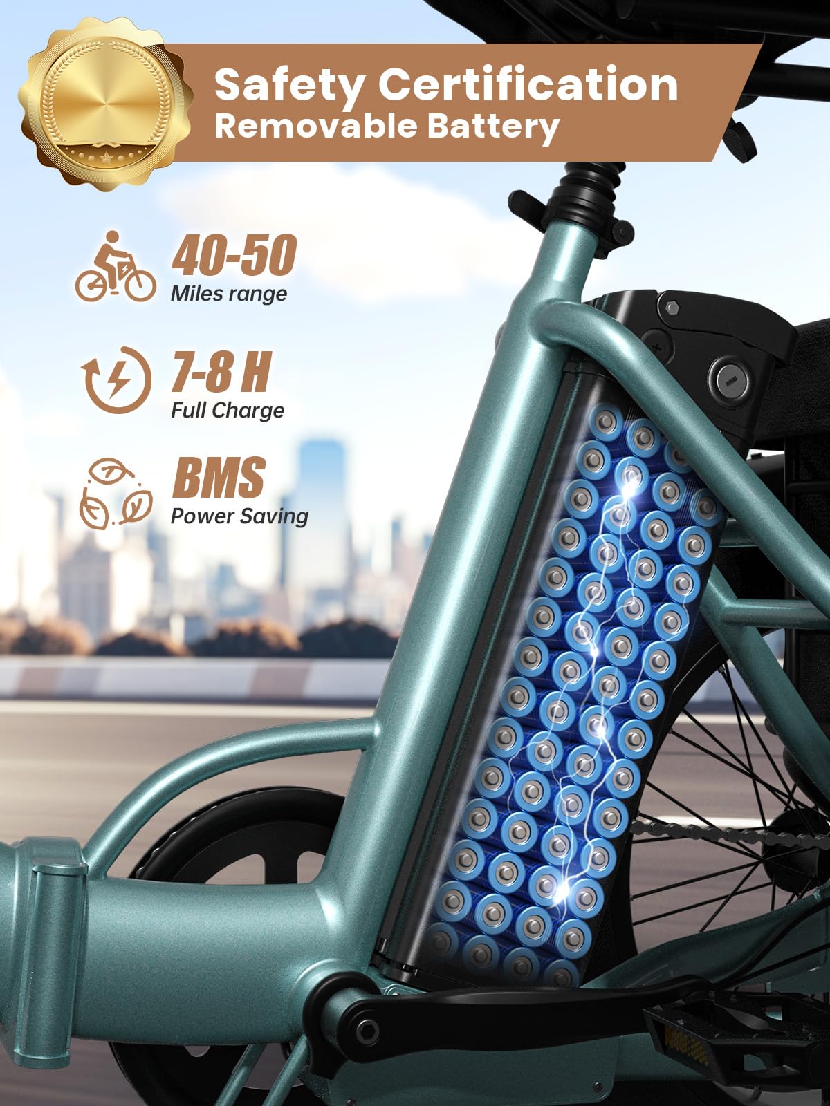 Electric Tricycle 960W Peak 36V 15AH Battery 20"*4" Fat Tire 3 Wheel Folding D51164