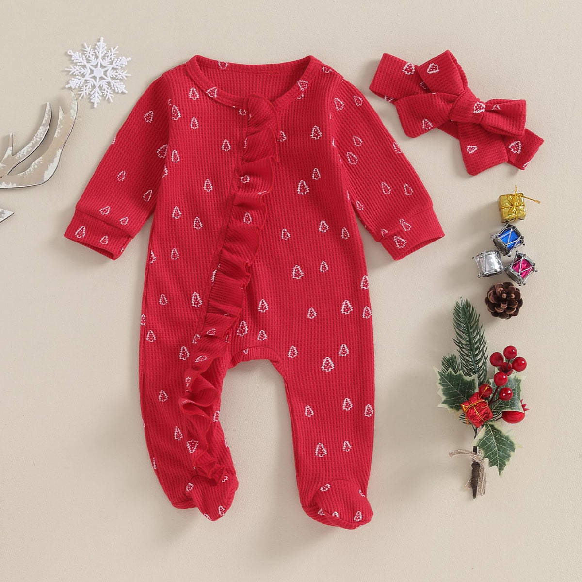 Baby 3 6 Months Girl Ribbed Long Sleeve Romper One Piece W75807