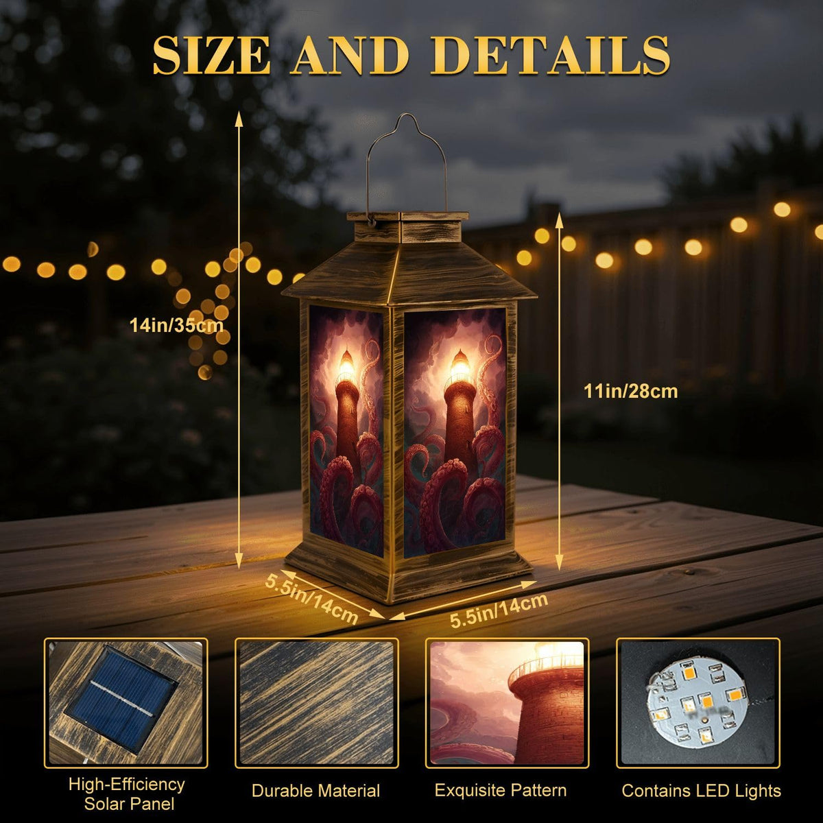 Solar Outdoor Hanging Lantern J8770