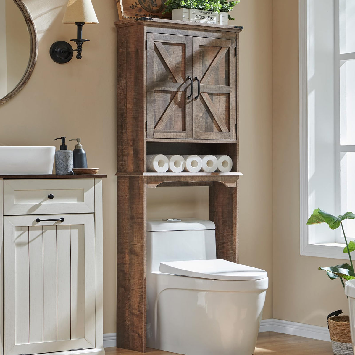 67" Over Toilet Storage Bathroom Cabinet K404