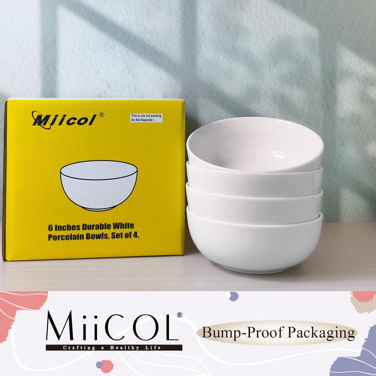 White Ceramic Soup Bowls Set of 4 Q80605