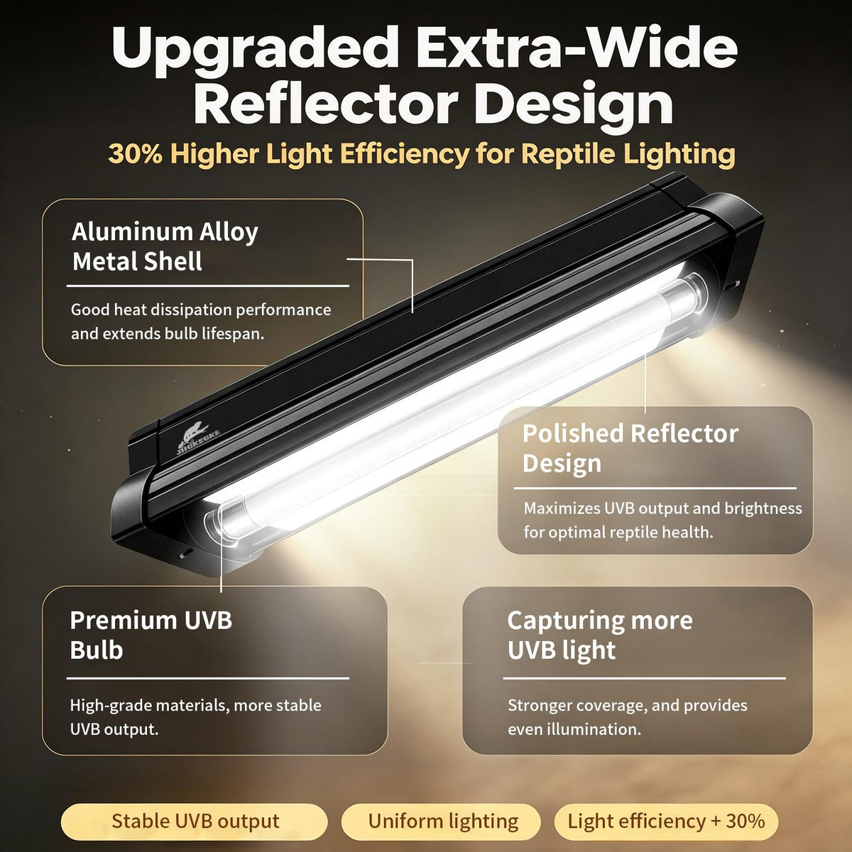 8W UVB Reptile Light Fixture Combo Kit with Timer Z516795