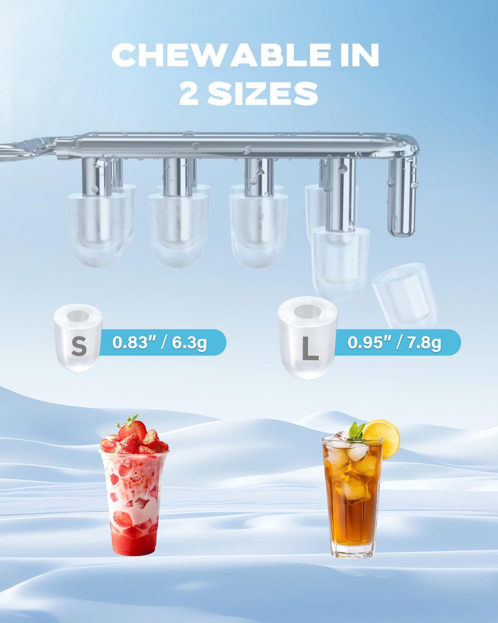 Countertop Ice Maker with Carry Handle, 26lbs/24Hrs Z6644