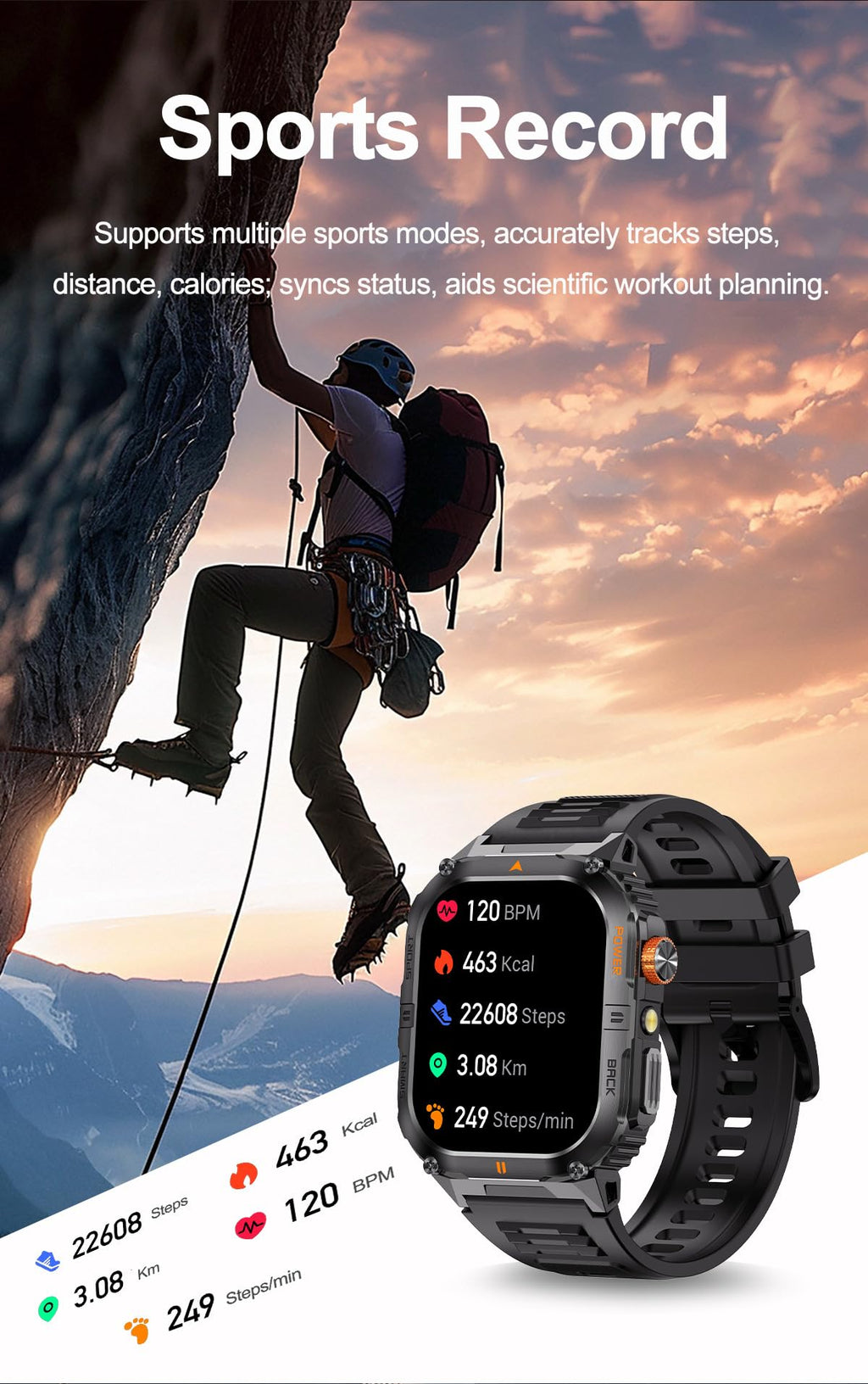 Military Smart Watch with Bluetooth Calling, Heart Rate Monitor, Sleep Tracking, Camouflage Green Q79497