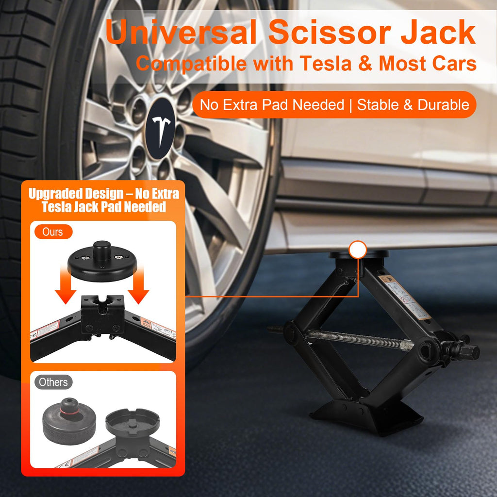 2.5 Ton Scissor Jack with Jack Pads & Tire Repair Kit P638608