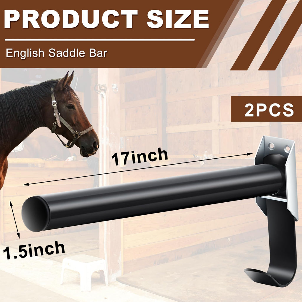 2 Pcs Wall Mount Saddle Rack with Bridle Holder M35248