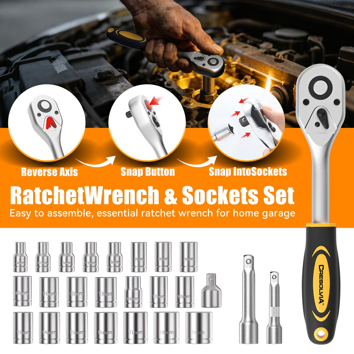 199 Piece Tool Kit with Socket Wrench Tool Box Case L81353