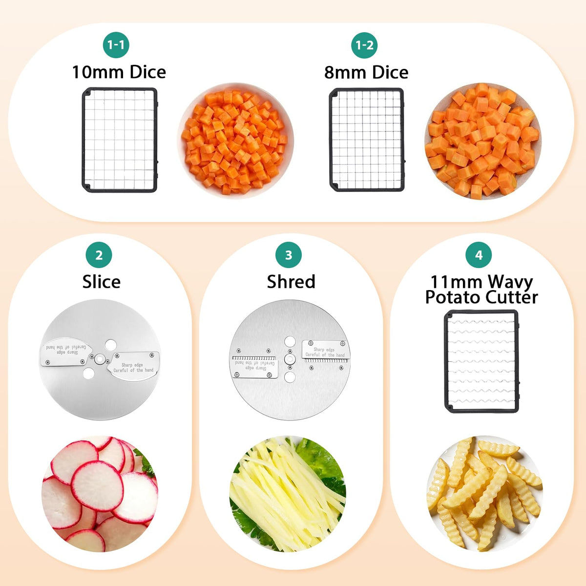 4-in-1 Commercial Veggie Processor N4101