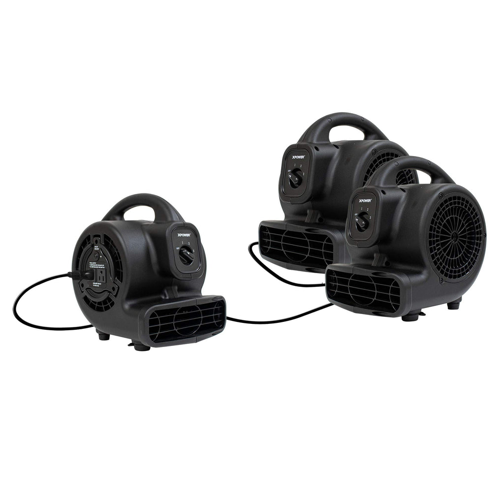 138 W 600 CFM Centrifugal Air Mover, Carpet Dryer, Floor Fan, Blower, Black P54556