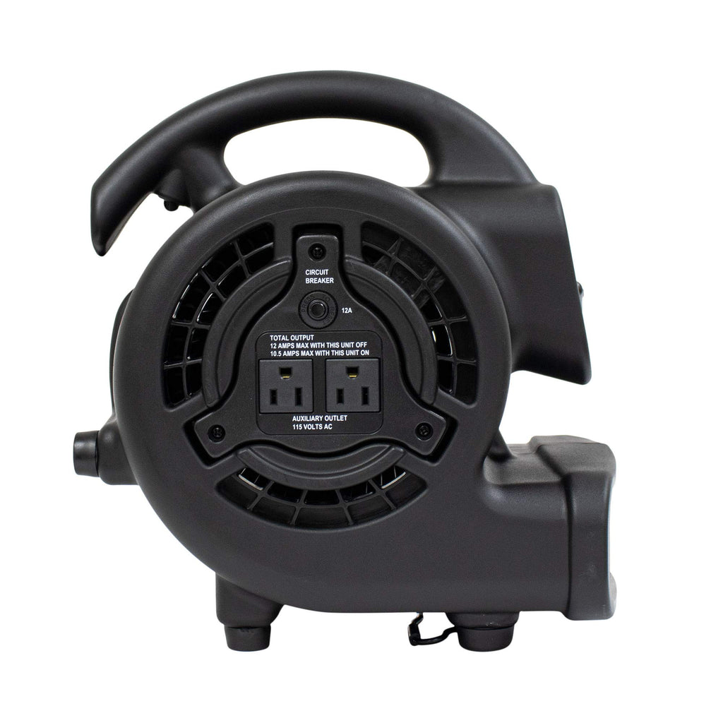 138 W 600 CFM Centrifugal Air Mover, Carpet Dryer, Floor Fan, Blower, Black P54556