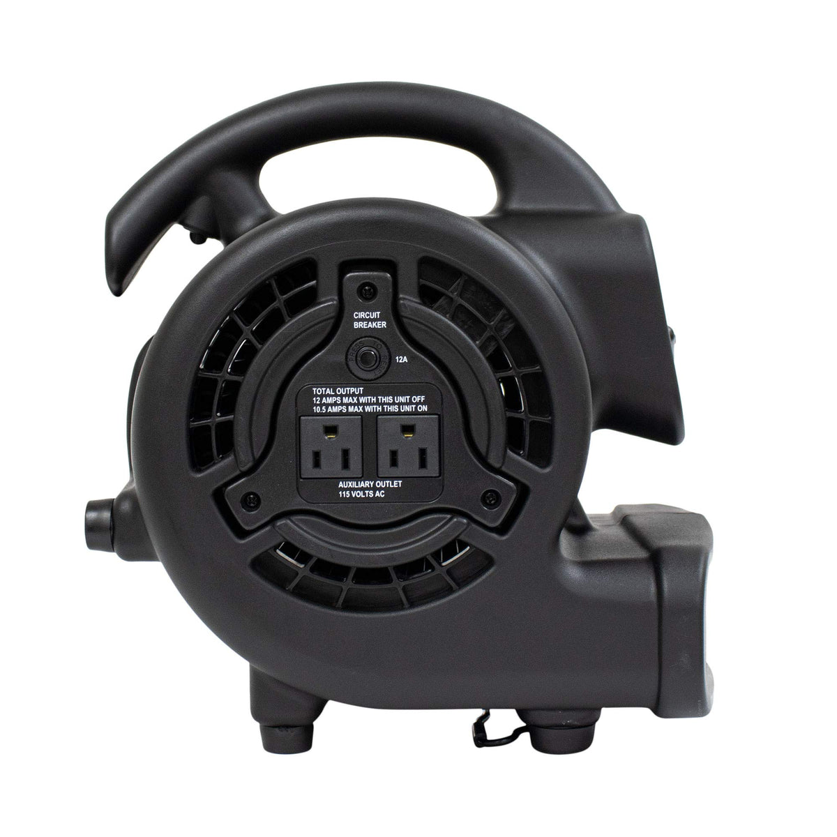 138 W 600 CFM Centrifugal Air Mover, Carpet Dryer, Floor Fan, Blower, Black P54556