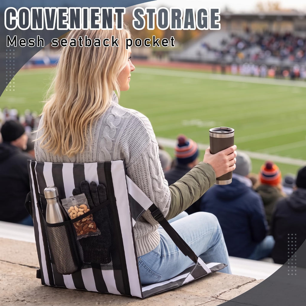 2 Pcs Foldable Stadium Bleacher Seat Z54945