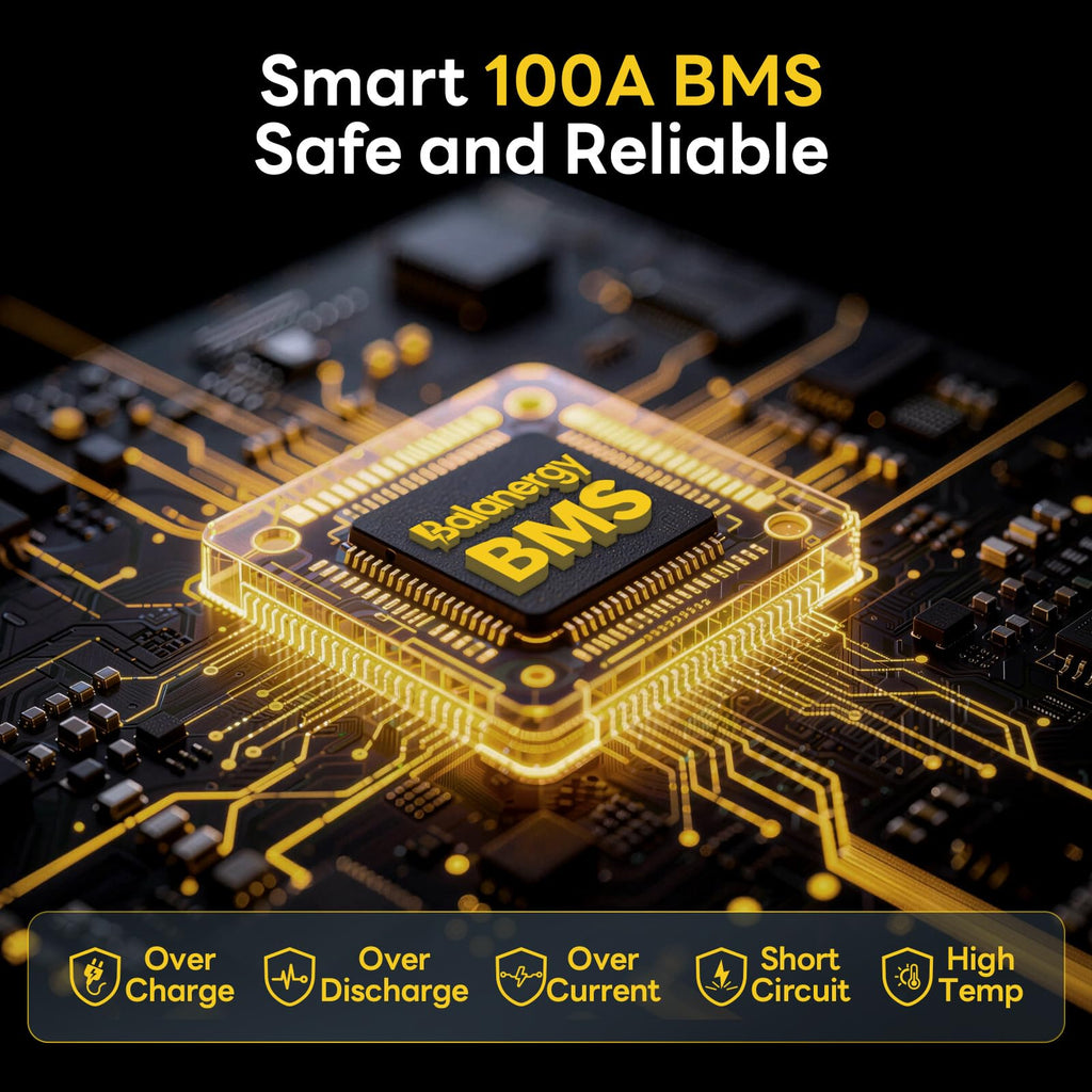 12V 100Ah LiFePO4 Lithium Battery with 100A BMS M242