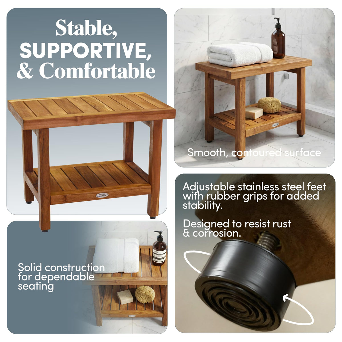 Teak Shower Bench T791972