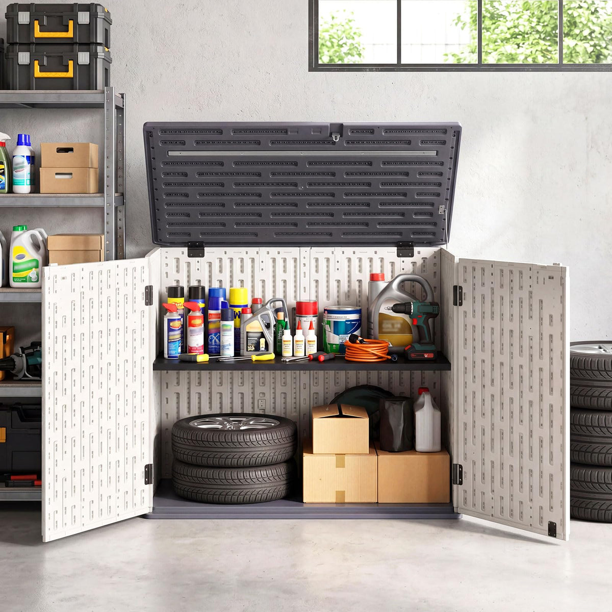 20 Cu.Ft Outdoor Storage Cabinet with Adjustable Shelf N73781