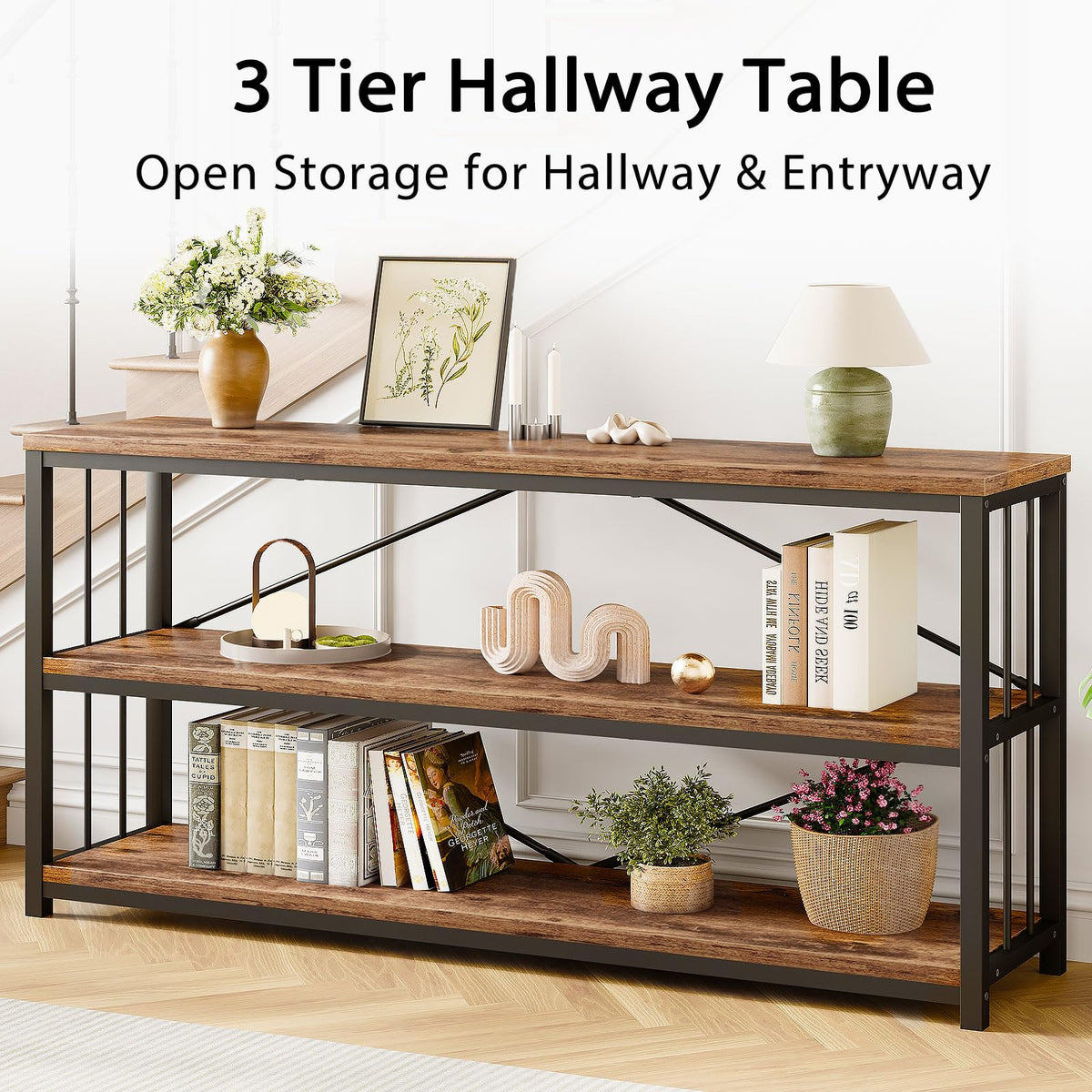 70 Inch Rustic Brown Console Table Z567867