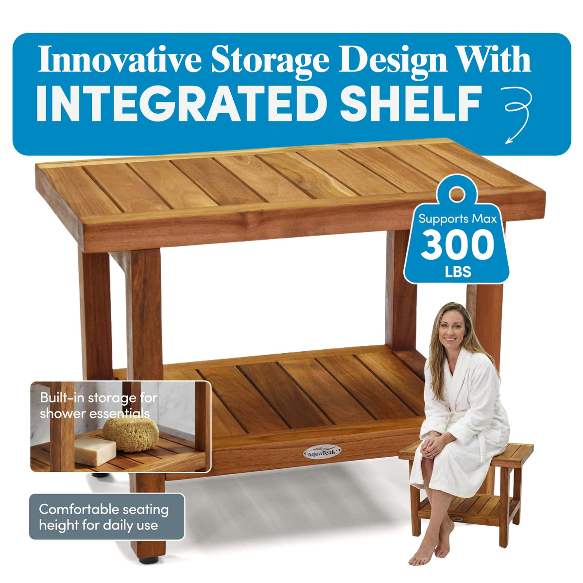 Teak Shower Bench T791972