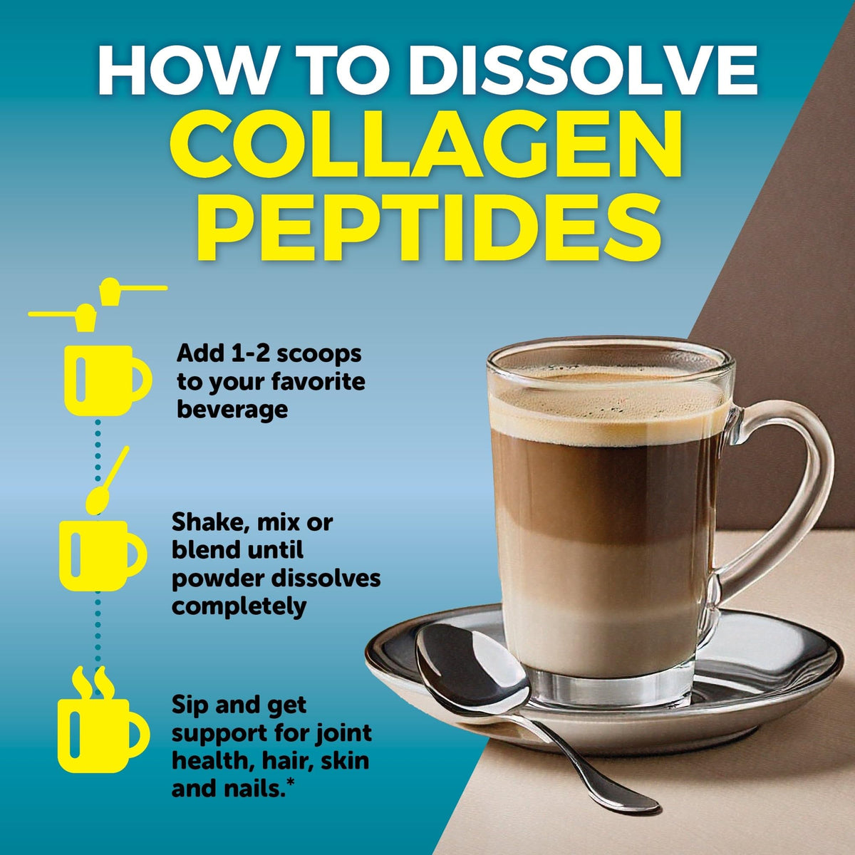 Collagen Peptides Powder - Grass-Fed Hydrolyzed Bovine, Type I & III - 19 g Protein, Unflavored - 1lb N850114