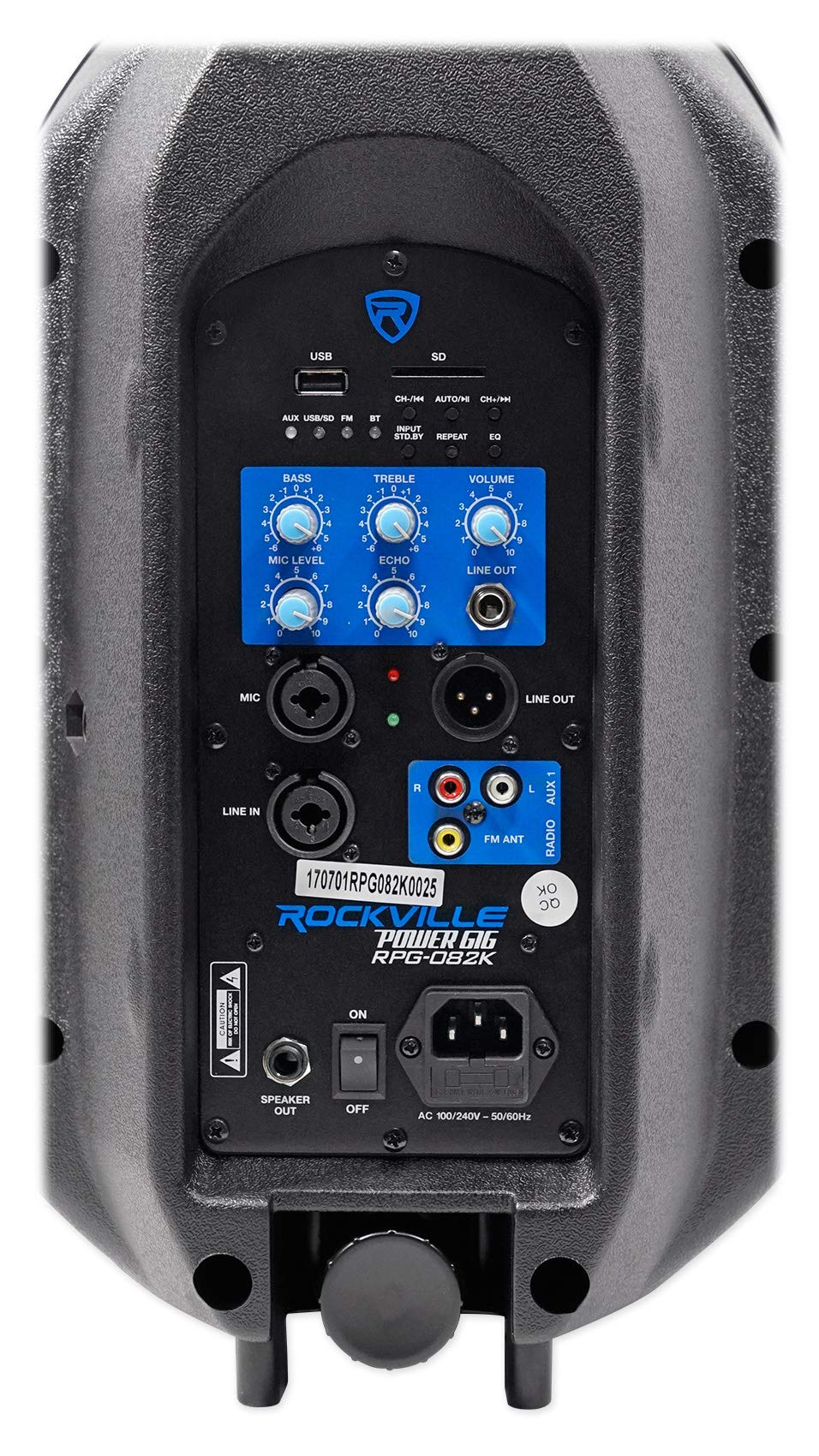 Powered PA Speaker Package with Mic Stands Cables V18403