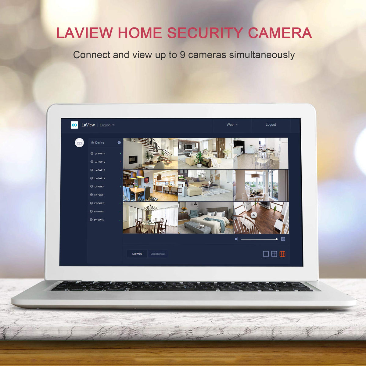 Indoor 1080P Wi-Fi Security Cameras 4pcs L4933