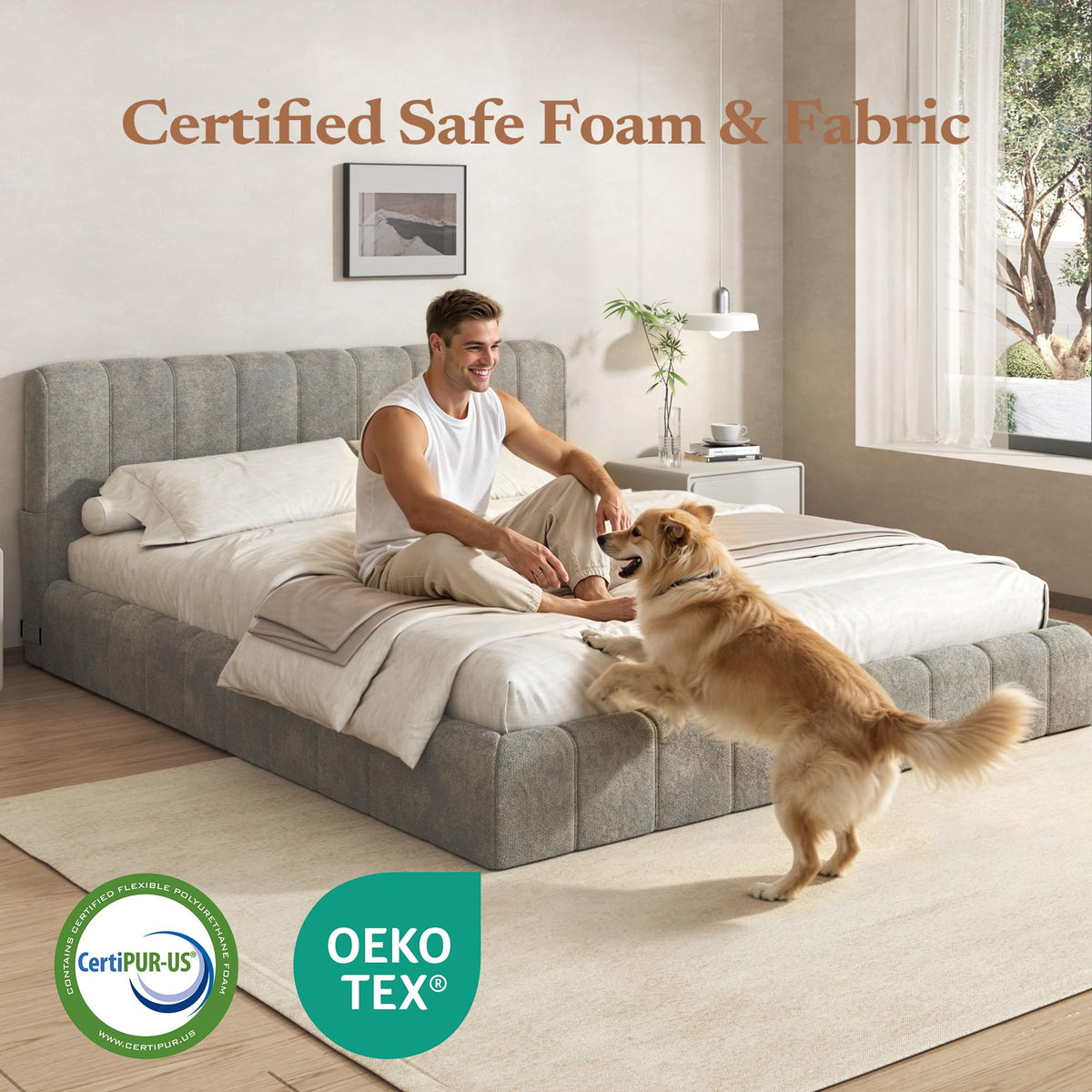 Queen Cloud Bed Frame G53600