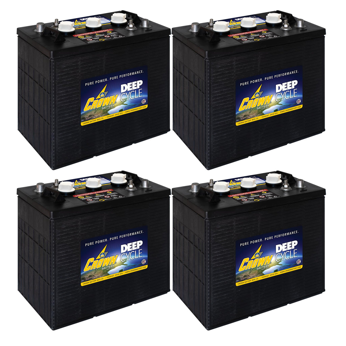 6V 250Ah Flooded Lead Acid Deep Cycle Battery Pack of 4 X53238