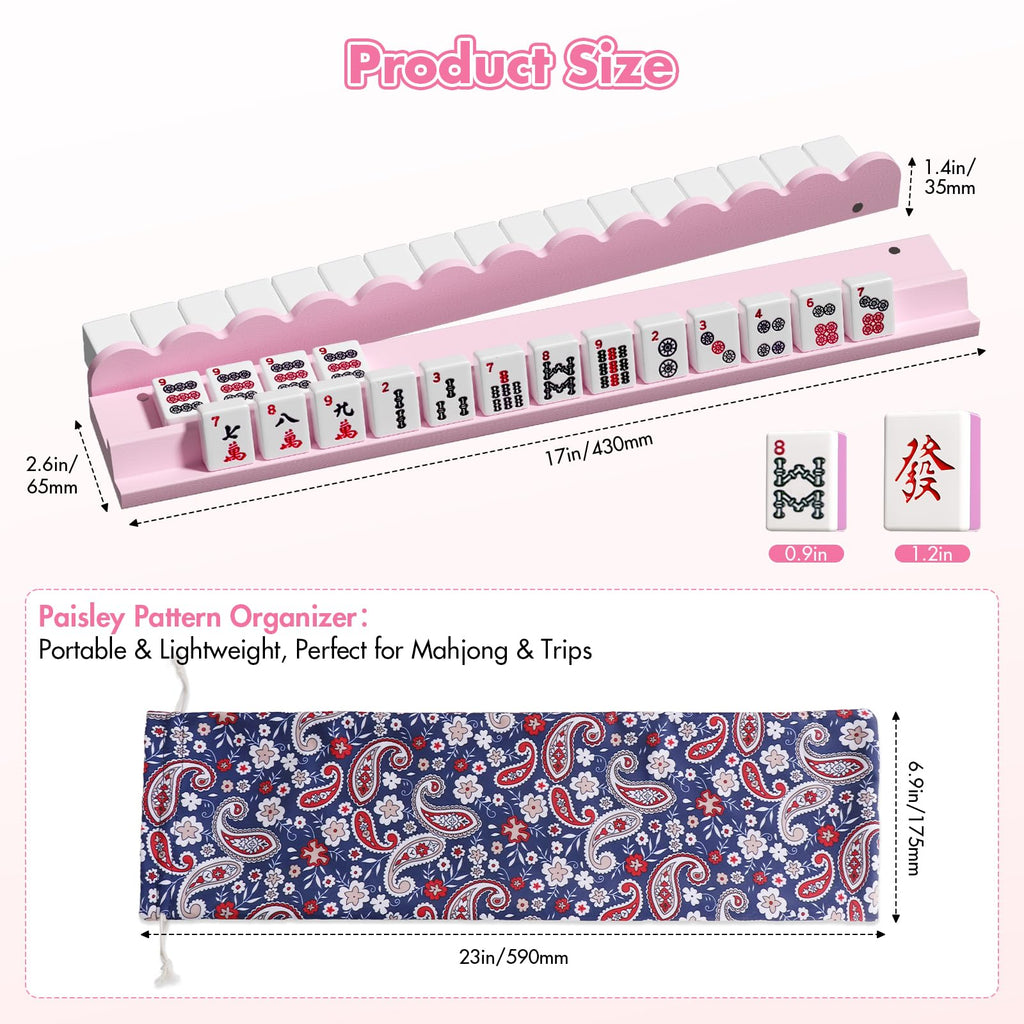 Wooden Mahjong Racks with Pushers W879769