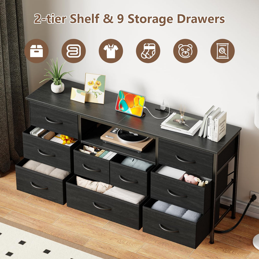 55" 9 Drawer Dresser Q777