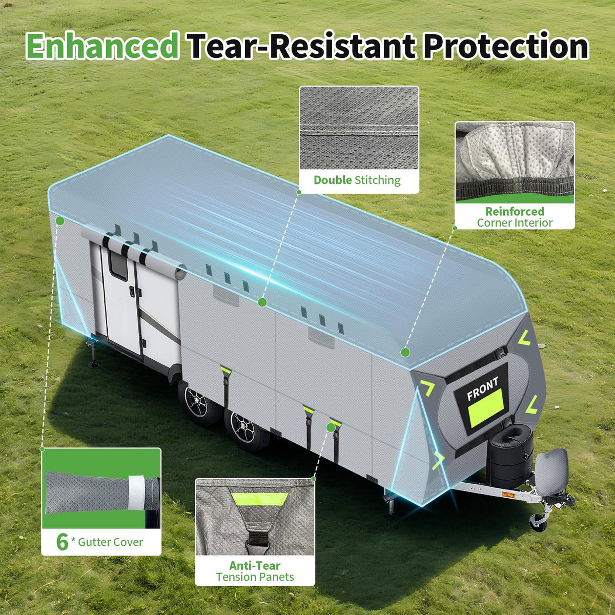 Heavy Duty 9 Layers RV Cover 14-16ft H8932