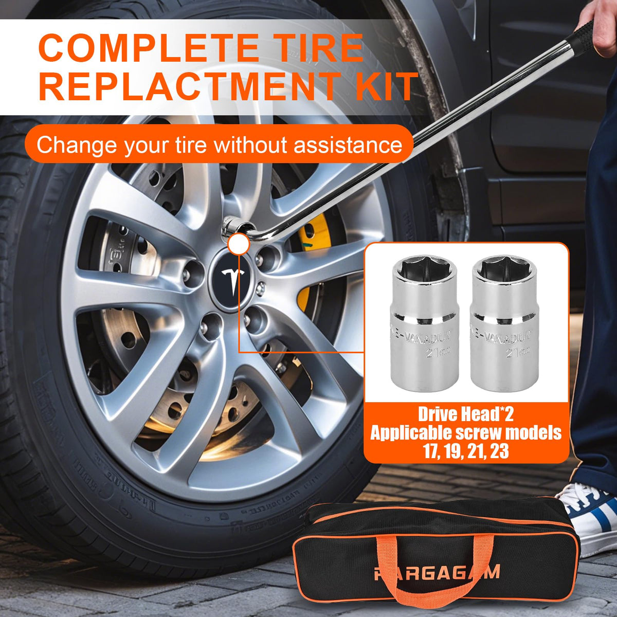 2.5 Ton Scissor Jack with Jack Pads & Tire Repair Kit P638608