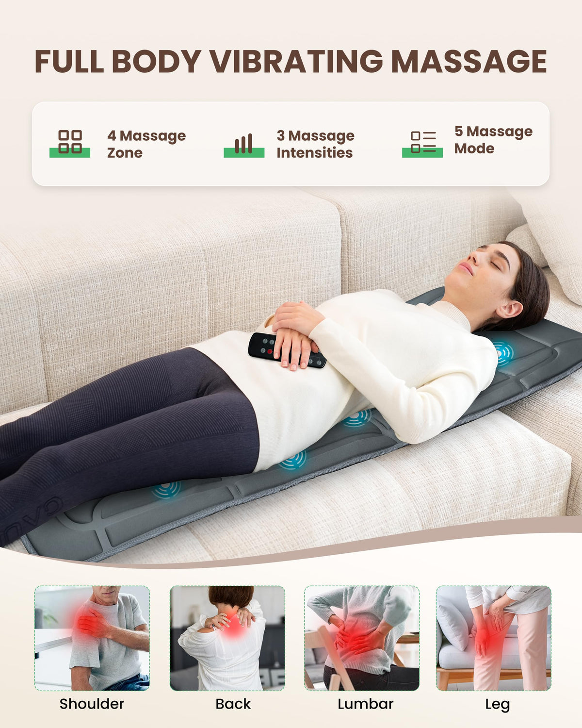 Full Body Massage Mat with Heat V664765