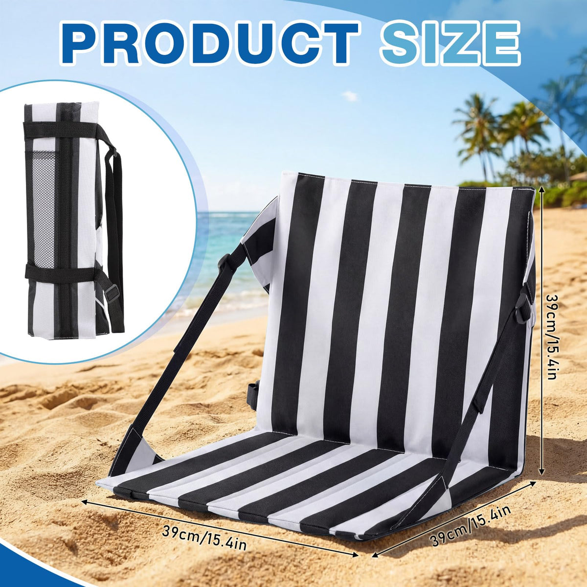 2 Pcs Foldable Stadium Bleacher Seat Z54945