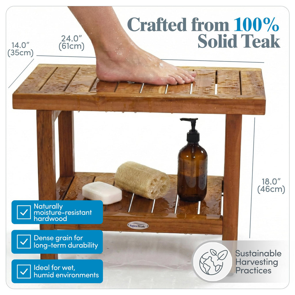 Teak Shower Bench T791972