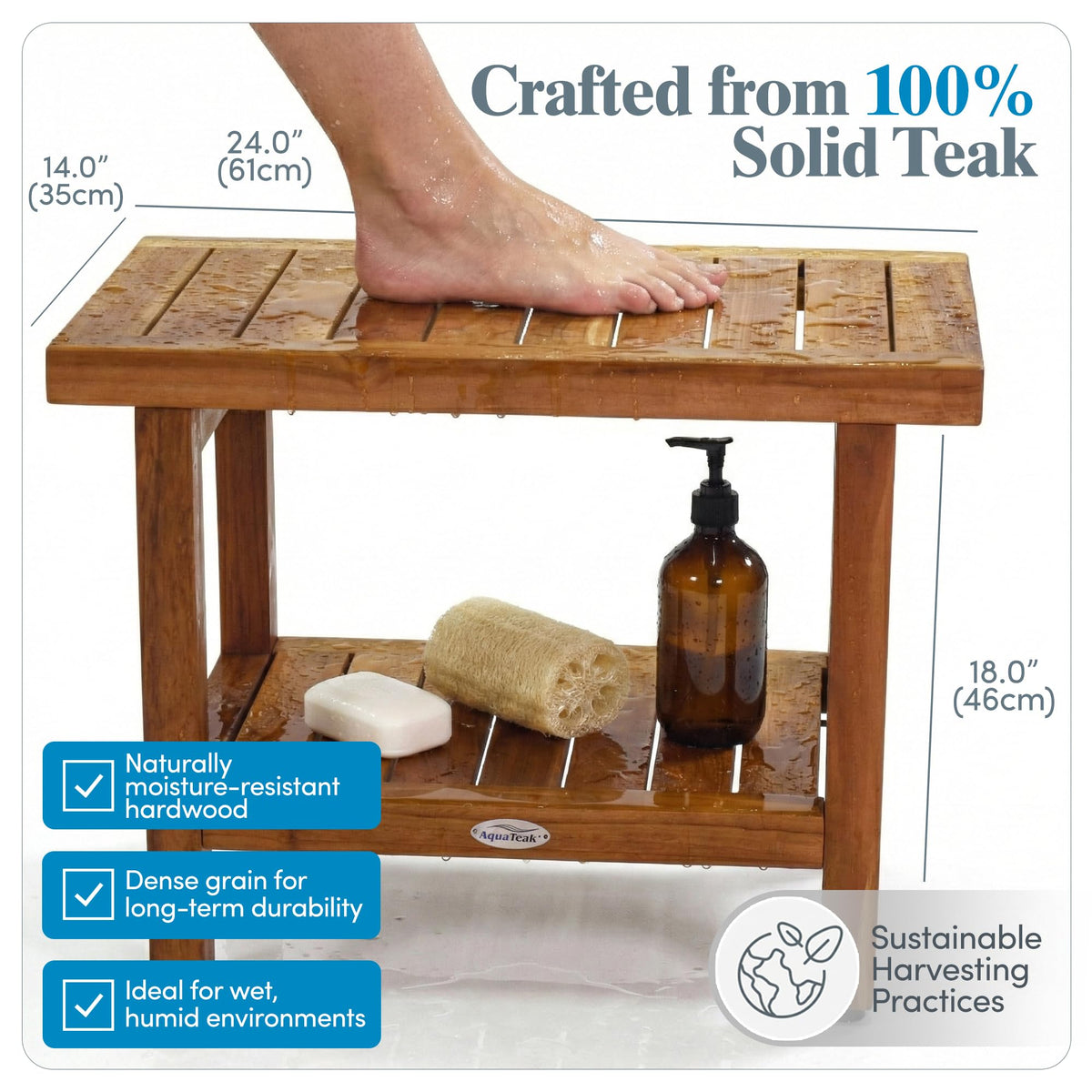 Teak Shower Bench T791972