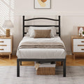 14 Inch Twin Size Metal Platform Bed Frame with Headboard N6022