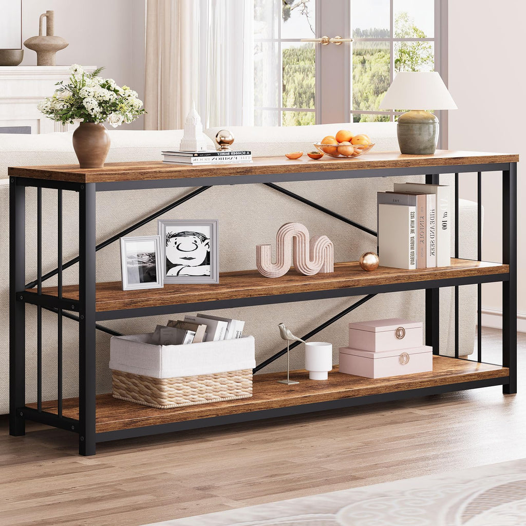 70 Inch Rustic Brown Console Table Z567867