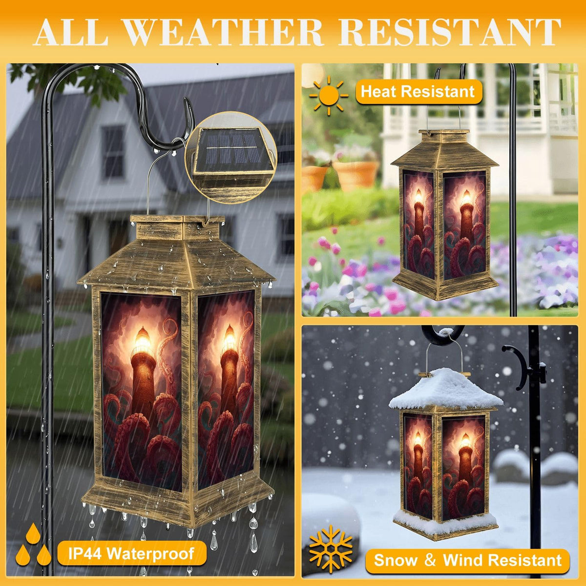Solar Outdoor Hanging Lantern J8770
