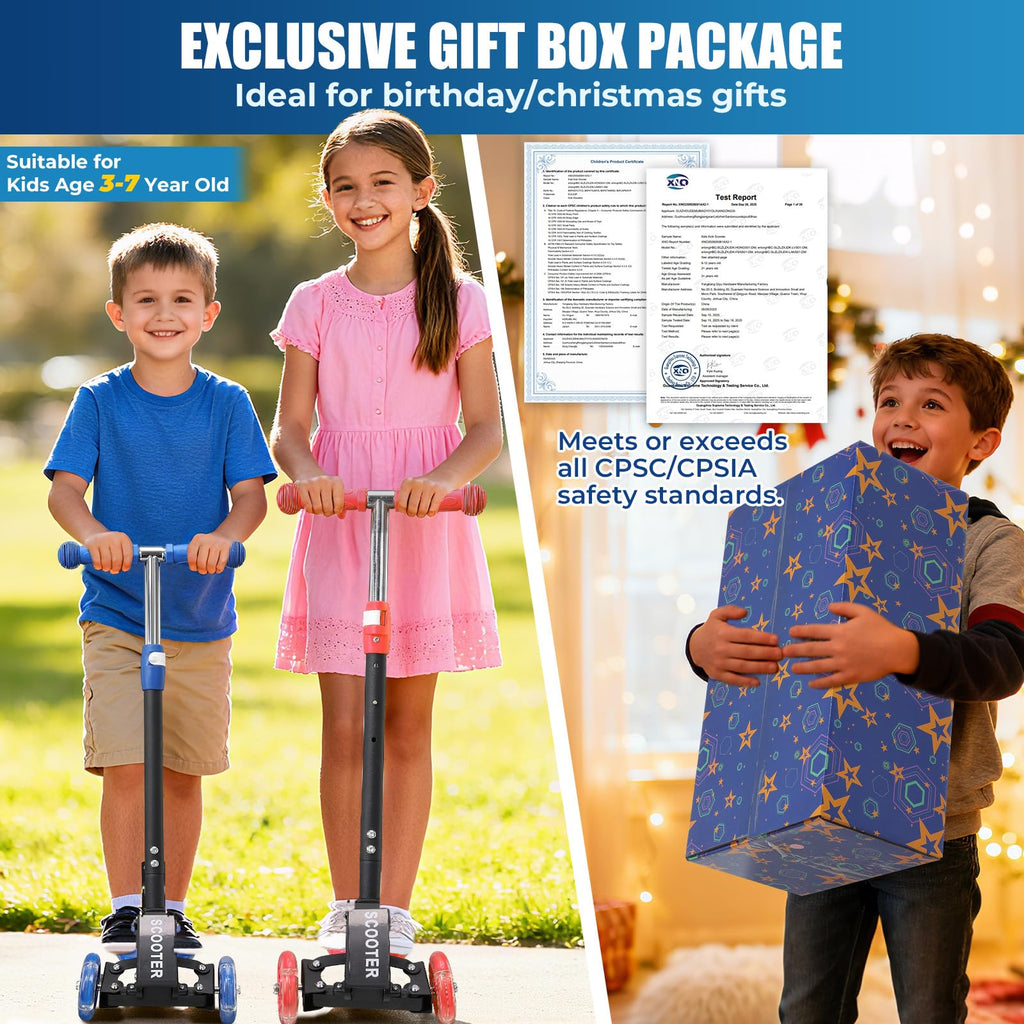 3 Wheel Kids Scooter with LED Light-Up I72680