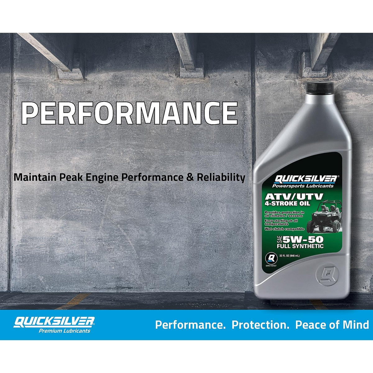 5W-50 Full Synthetic 4-Stroke Engine Oil, 1 Quart L3536