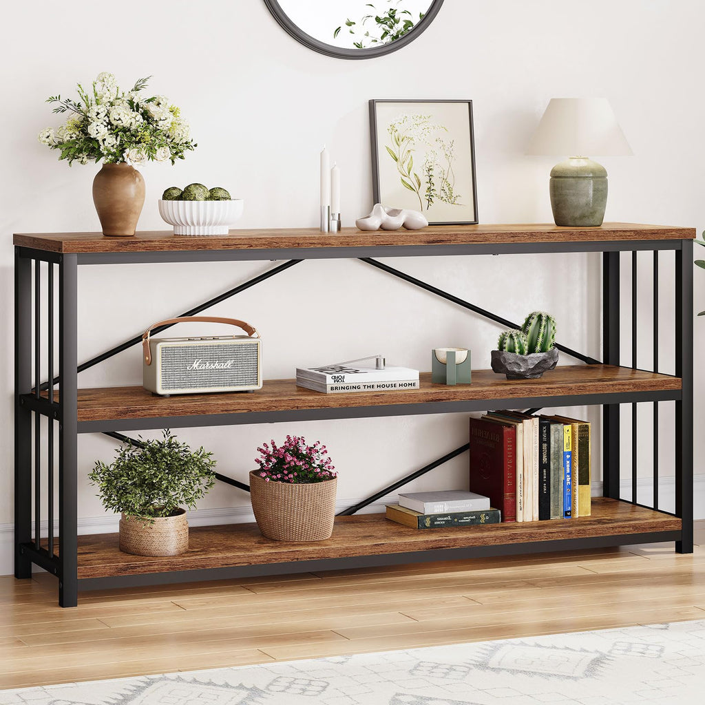 70 Inch Rustic Brown Console Table Z567867
